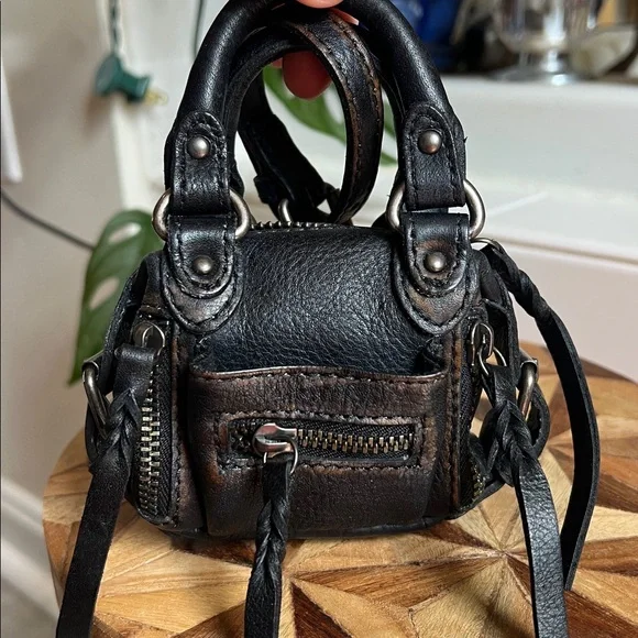 NWOT Free People mini micro Emerson tiny coin purse bag keychain - Picture 1 of 7